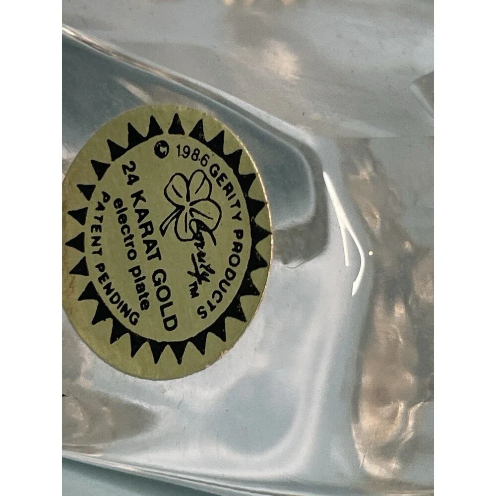 1986 MCM 24k Gold 50th Anniversary Paperweight | Art Deco Glass Paperweight